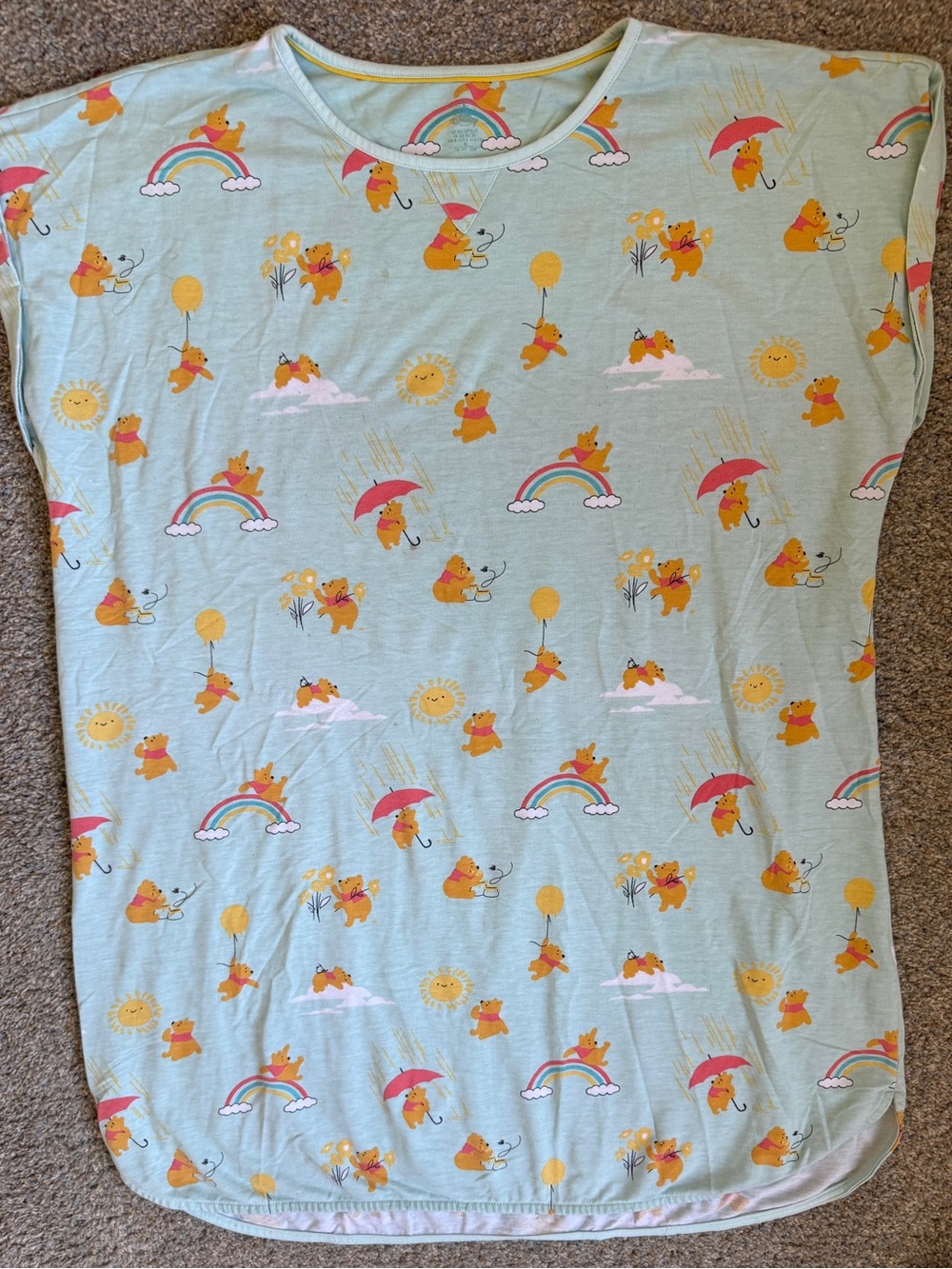 GUC Winnie-the-Pooh rainbow Print lounge dress size women’s 2x/3x